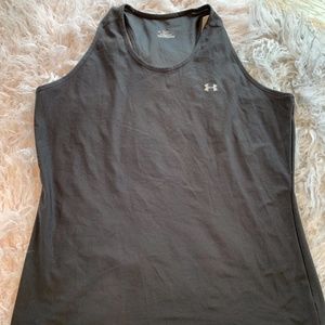 Under Armour Fitted Black Racer Back Tank Top XL